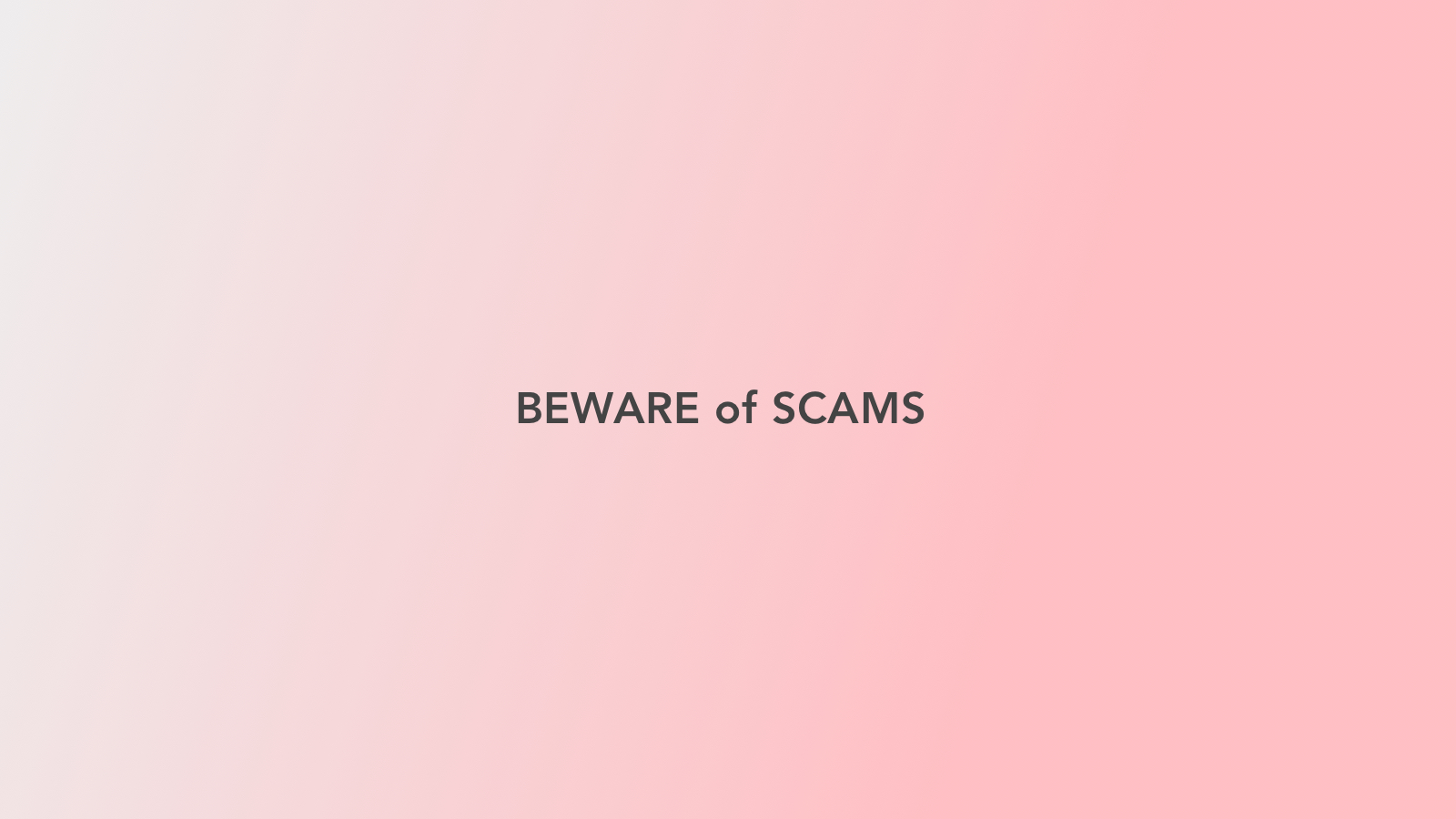 Beware of scams - cover image